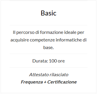 certificazioni informatiche basic