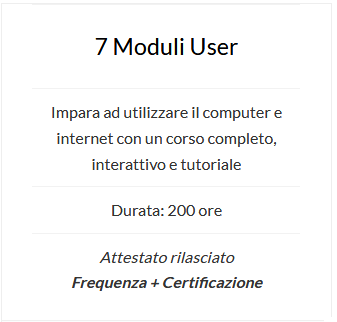 certificazioni informatiche 7 moduli user
