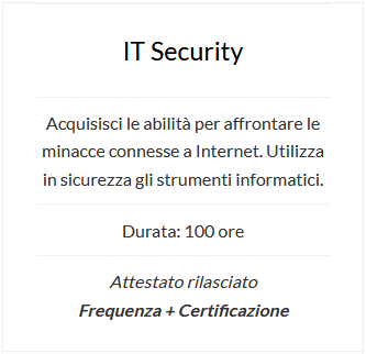 certificazioni informatiche IT security