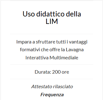 certificazioni informatiche LIM