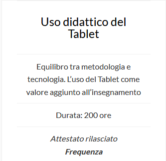 certificazioni informatiche Tablet