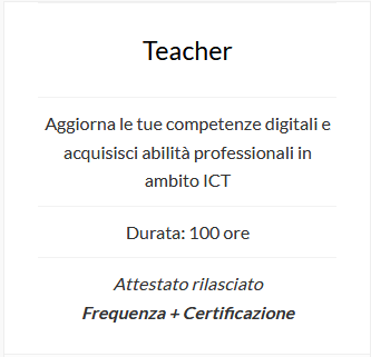 certificazioni informatiche teacher